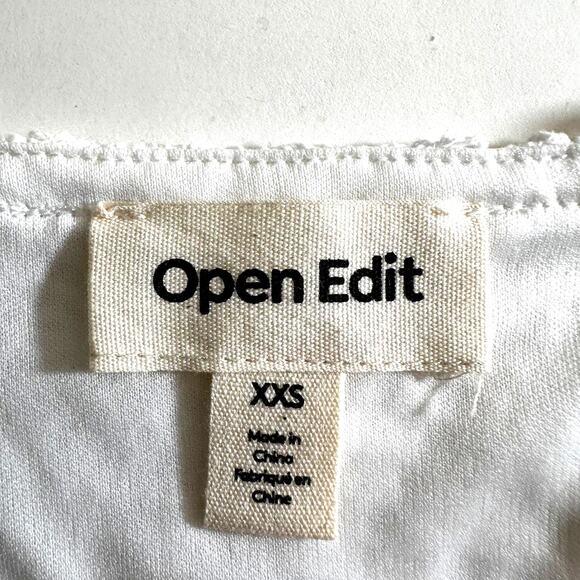 Open Edit Nordstrom New Women's Crochet Mini Dress White XXS Coastal Y2K Boho - Picture 11 of 13